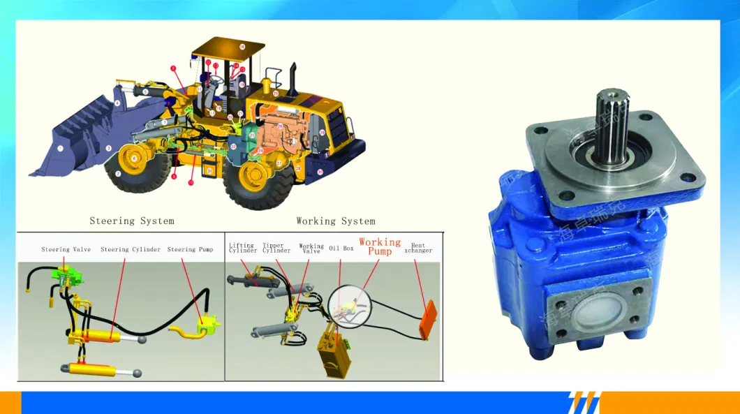 11c0318 Jhp3 High Pressure Fixed Displacement Working or Steering Hydraulic Gear Oil Pump for Liugong LG862 Wheel Loader of China Supplier